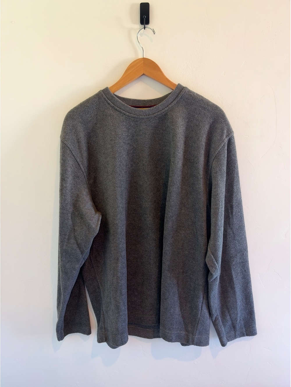 G.H. Bass & Co. Gray Fleece Crewneck Pullover Size Large